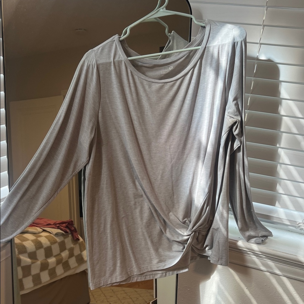 Gray Long Sleeve Women's Top